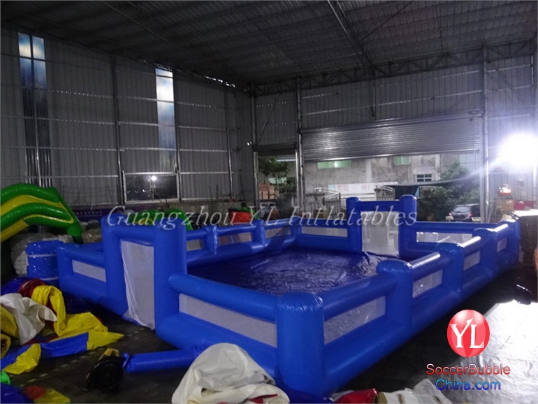 customized inflatable soap soccer field