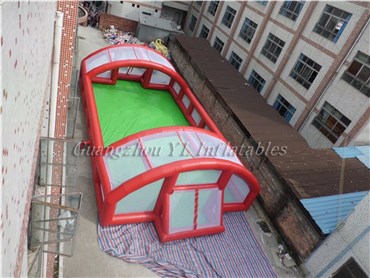 Good quality inflatable cheap soap soccer field