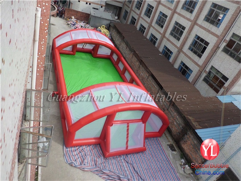 Good quality inflatable cheap soap soccer field