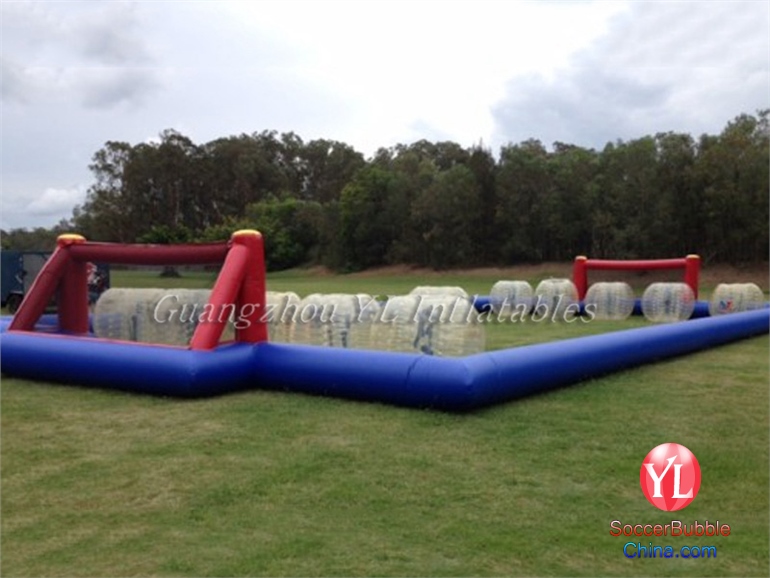 Cheap inflatable bubble soccer field, inflatable soccer playground