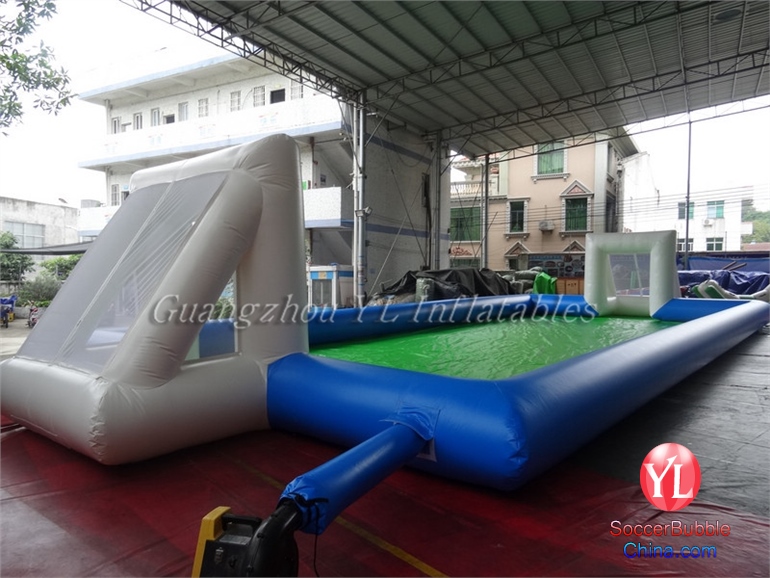 Custom inflatable cheap soap soccer bubble field