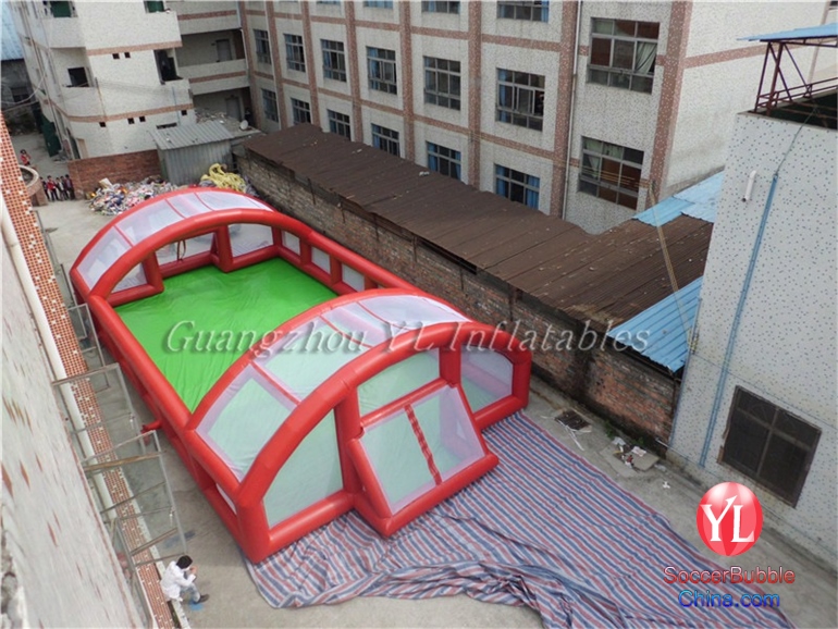 New style inflatable soccer bubble field for sales