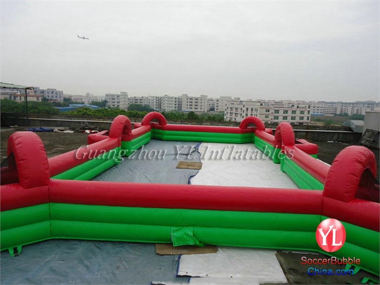 Large size inflatable soccer bubble field
