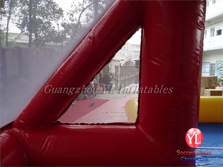 Standing top quality inflatable soap soccer bubble field